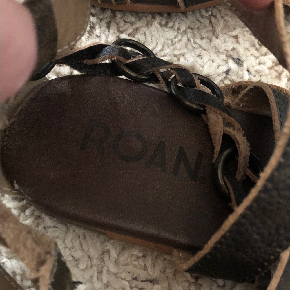 Women’s Black Strappy Leather Sandals - Picture 2 of 2